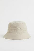 H & M - Drawstring Bucket Hat - Beige