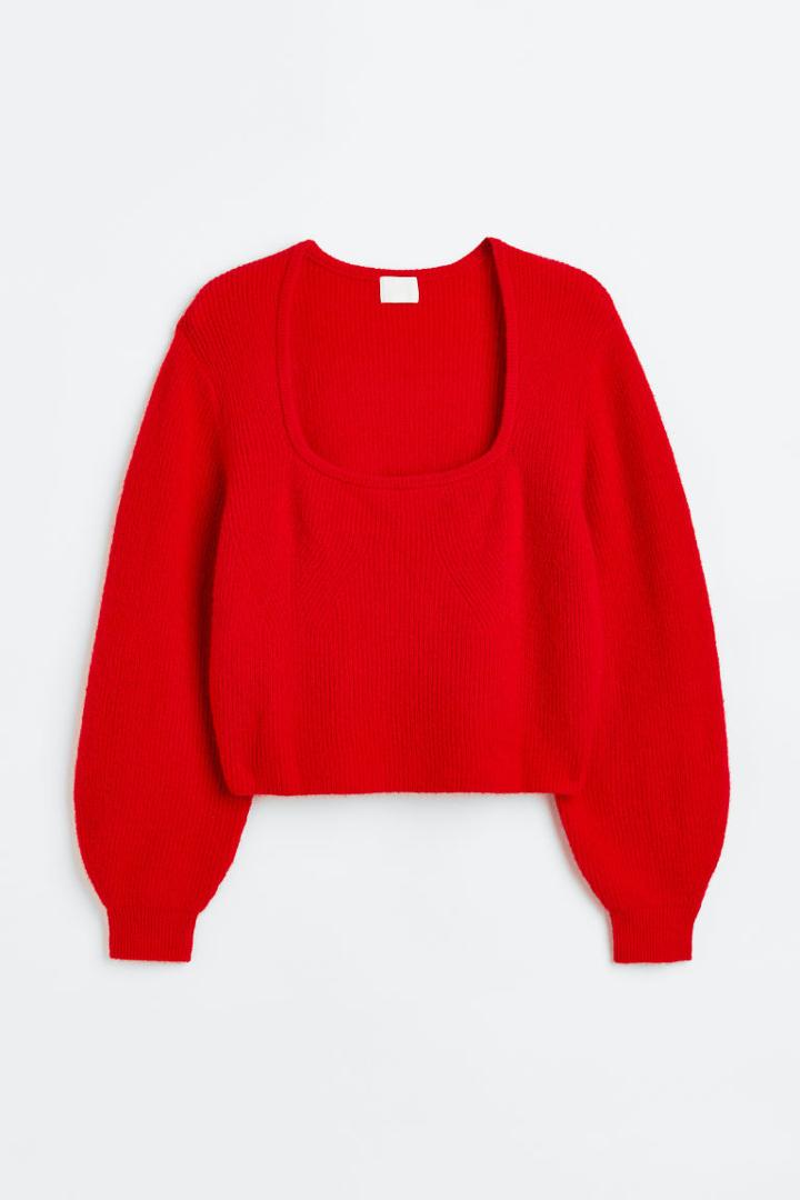 H & M - H & M+ Rib-knit Sweater - Red