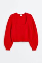 H & M - H & M+ Rib-knit Sweater - Red