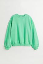 H & M - Oversized Sports Sweatshirt - Green