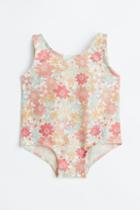 H & M - Patterned Swimsuit - White