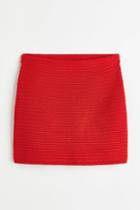 H & M - Knit Skirt - Red