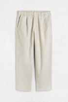 H & M - Relaxed Fit Twill Pants - Beige