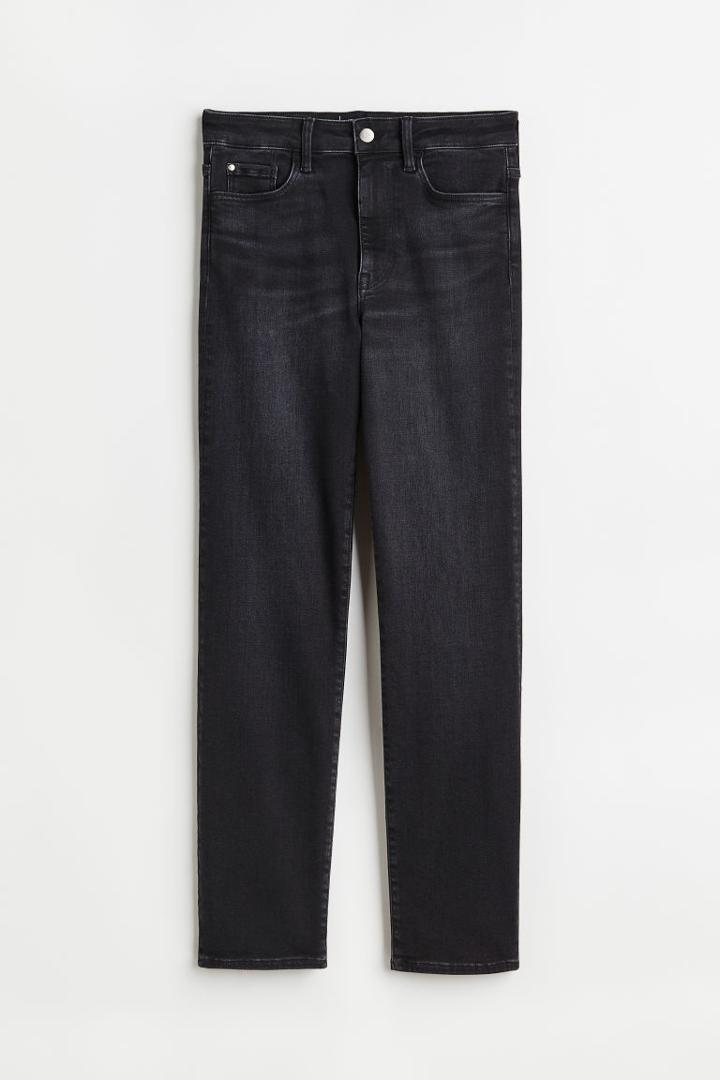 H & M - True To You Slim High Jeans - Black