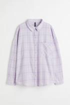 H & M - Plaid Shirt - Purple