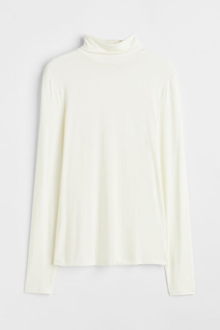 H & M - Turtleneck Top - White