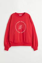 H & M - Raglan-sleeved Top - Red