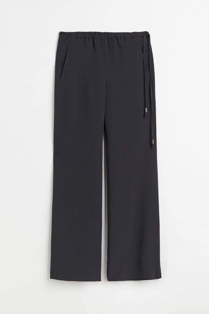 H & M - Flared Pants - Black