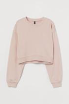 H & M - Crop Sweatshirt - Pink