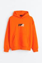H & M - Oversized Fit Hoodie - Orange