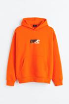 H & M - Oversized Fit Hoodie - Orange