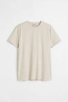 H & M - Slim Fit Premium Cotton T-shirt - Beige