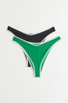 H & M - 2-pack Bikini Bottoms - Green