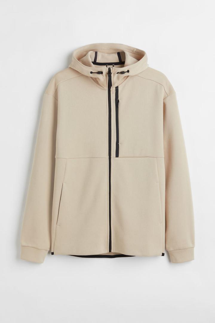 H & M - Regular Fit Track Jacket - Beige