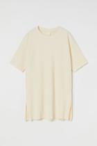 H & M - Ribbed T-shirt - White