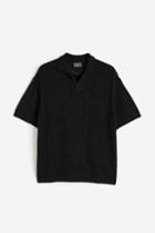 H & M - Relaxed Fit Polo Shirt - Black