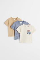 H & M - 3-pack T-shirts - Beige