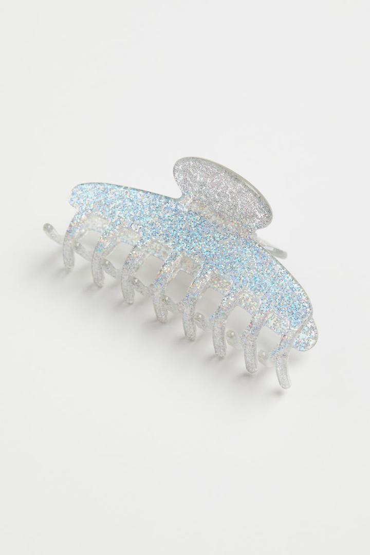 H & M - Glittery Hair Claw - White