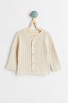 H & M - Cable-knit Cotton Cardigan - Beige