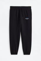 H & M - Relaxed Fit Printed Sweatpants - Black