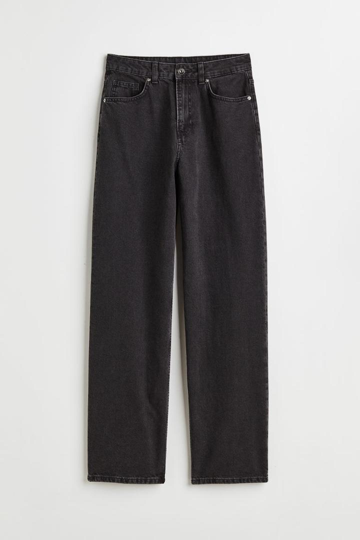 H & M - 90s Baggy High Jeans - Black
