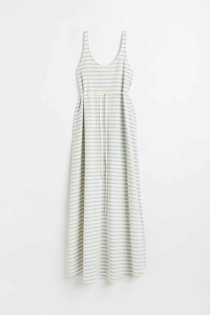 H & M - Mama Calf-length Cotton Dress - Green