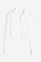 H & M - Blouse With Collar - White