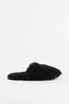 H & M - Fluffy Slippers - Black