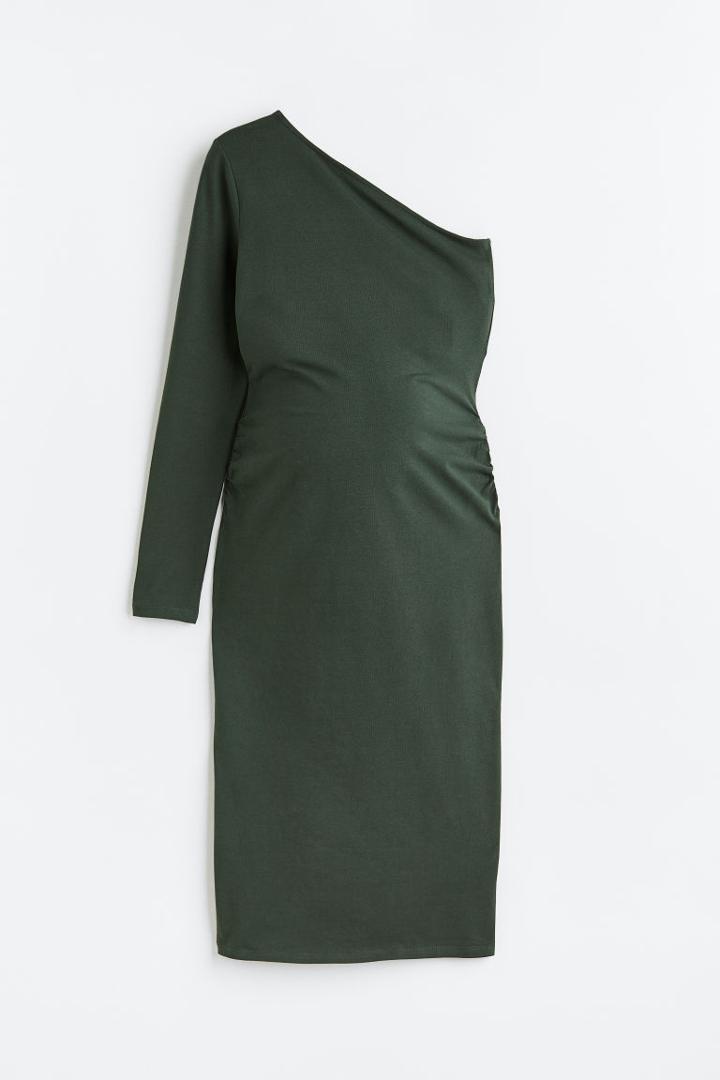 H & M - Mama One-shoulder Dress - Green