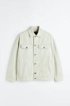 H & M - Boxy Twill Jacket - Green