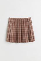 H & M - Pleated Skirt - Beige