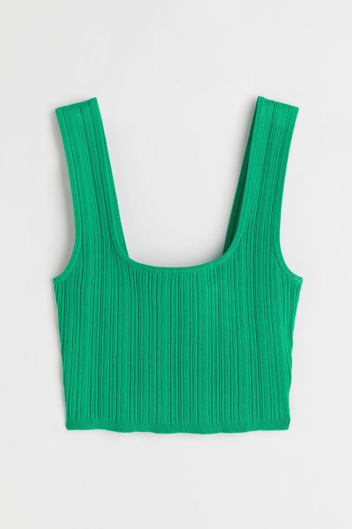 H & M - Crop Top - Green