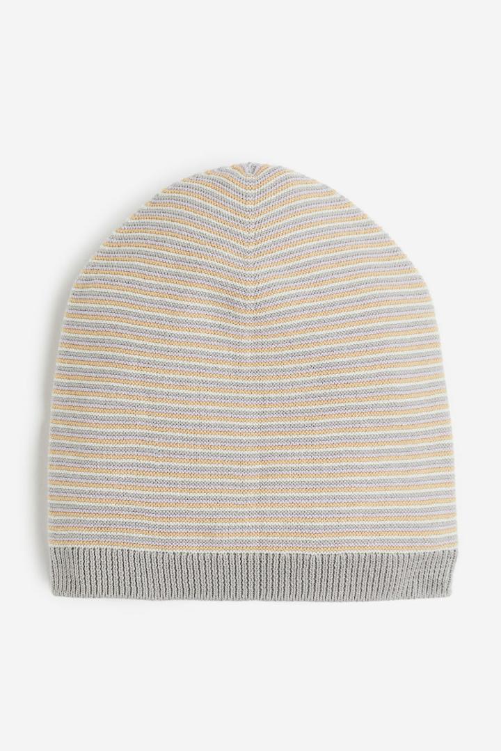 H & M - Purl-knit Hat - Gray