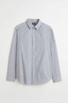 H & M - Regular Fit Easy-iron Shirt - Gray