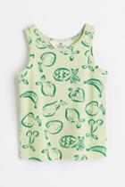 H & M - Cotton Jersey Tank Top - Green