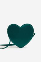 H & M - Heart-shaped Shoulder Bag - Green