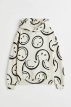 H & M - Printed Hoodie - Brown