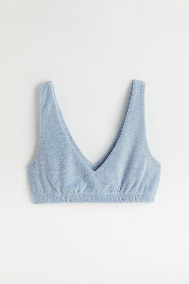 H & M - Terry Crop Top - Blue