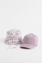 H & M - Cap And Sun Hat - Purple
