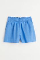 H & M - Linen Shorts - Blue