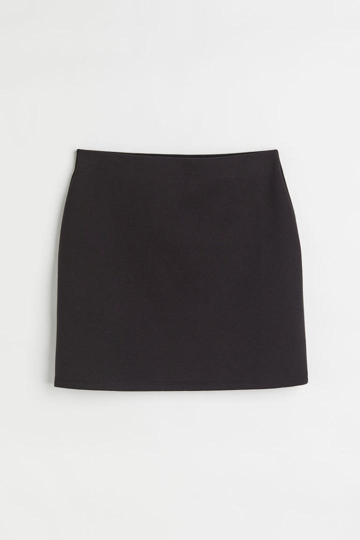 H & M - Short Jersey Skirt - Black