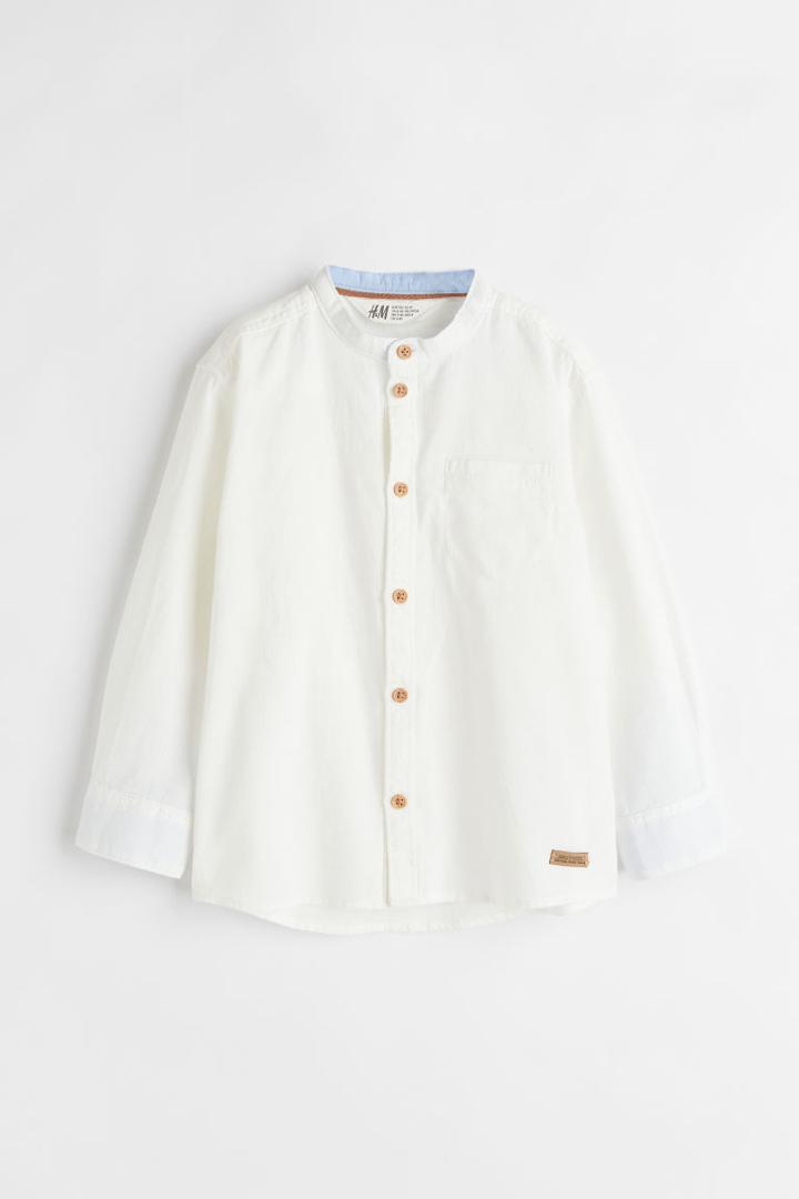 H & M - Henley Shirt - White