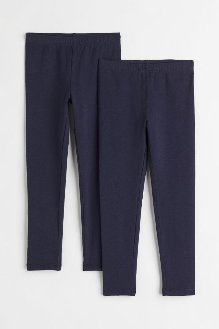 H & M - 2-pack Leggings - Blue