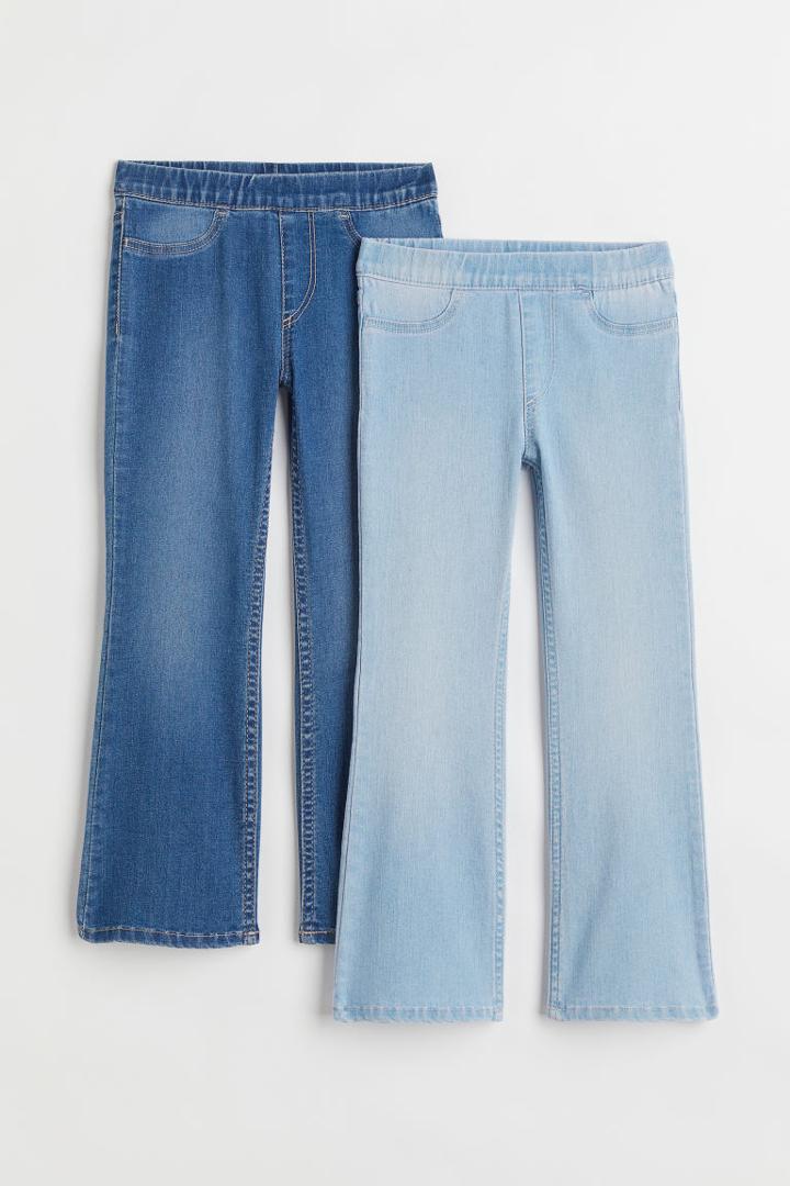 H & M - 2-pack Superstretch Flare Fit Jeans - Blue