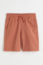 H & M - Cotton Twill Chino Shorts - Orange