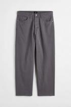 H & M - Loose Fit 5-pocket Twill Pants - Gray