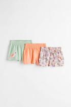 H & M - 3-pack Jersey Shorts - Green