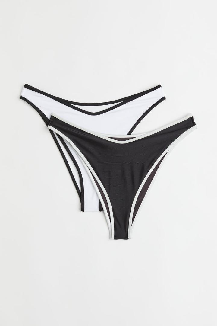 H & M - 2-pack Bikini Bottoms - Black
