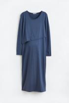 H & M - Mama Modal-blend Nursing Dress - Blue