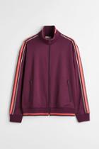 H & M - Track Jacket With Side Stripes - Pink